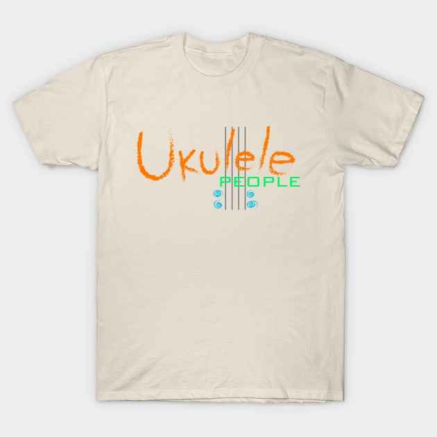 Ukulele People (orange) T-Shirt by Gerty